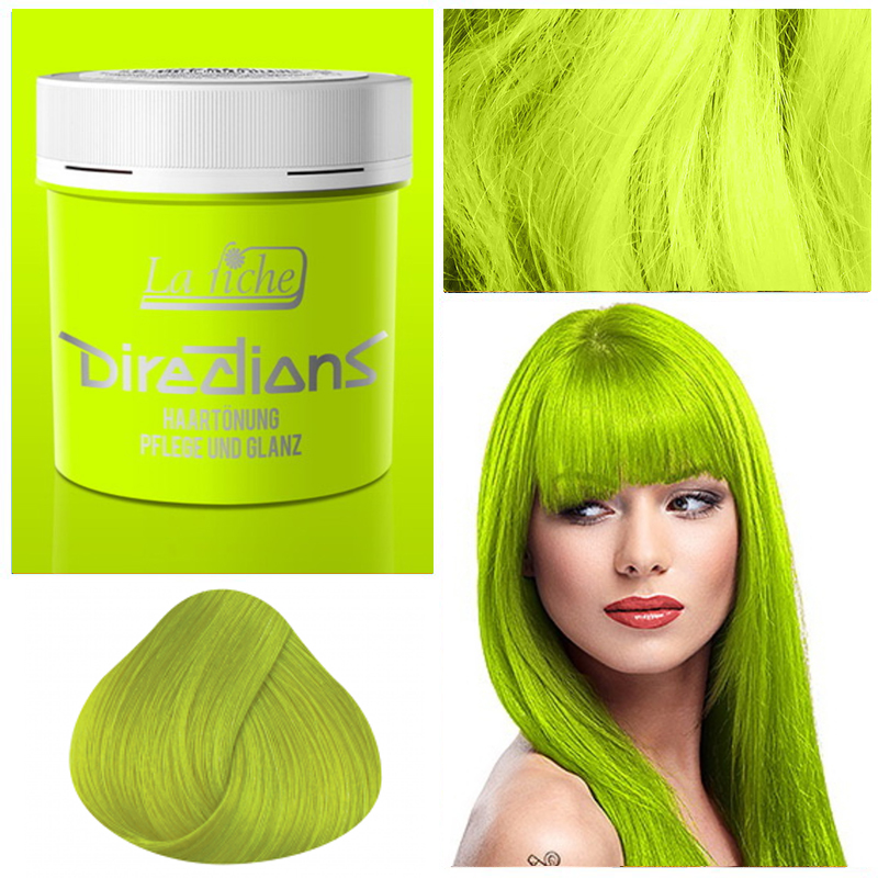 Желтая краска для волос Fluorescent Lime - Directions